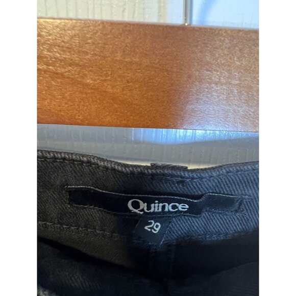 Quince Organic Stretch Cotton Twill Straight Leg Cropped Pants Size 29 Black NWT - Picture 7 of 8